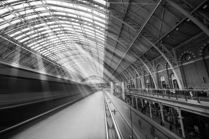 Sunbeams In St Pancras Train Station In London